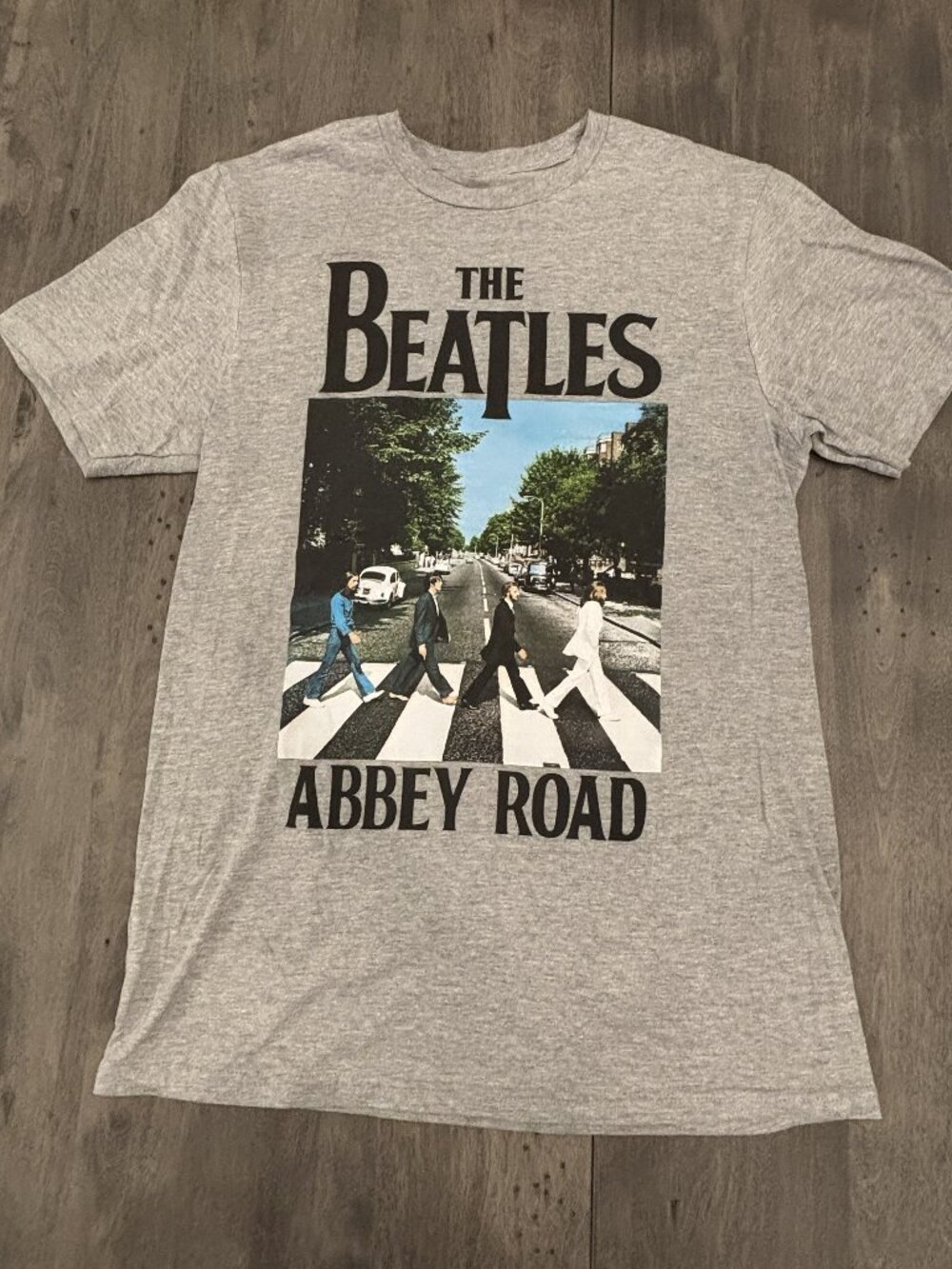 The Beatles-Abbey Road T-shirt-Grey (Men's S) soft cotton New w/o tag